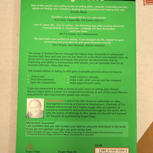 Selling to Win Revised 2nd Edition by Richard Denny like new