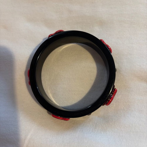 Evita Peroni bracelet like new, black and red
