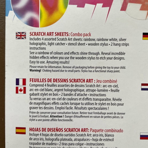 Scratch art combo pack new with 4 sheets