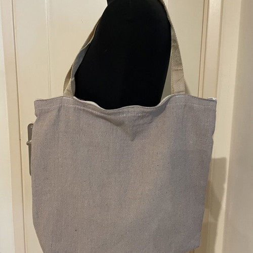 Shopping bag like new, shoulder type, flamingo pattern