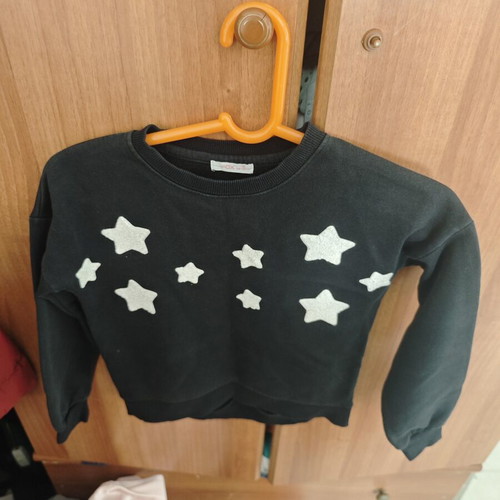 Fox blouse for girls 10 years old used, black, size 122-134 cm