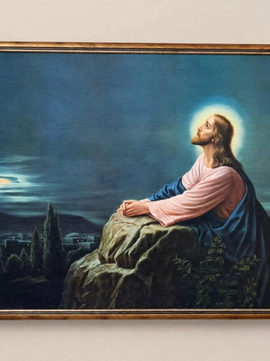 Prayer of Jesus on the Mount of Olives painting like new