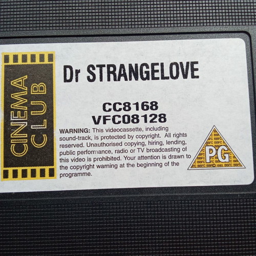 Dr Strangelove VHS collectible used, 1980s Stanley Kubrick