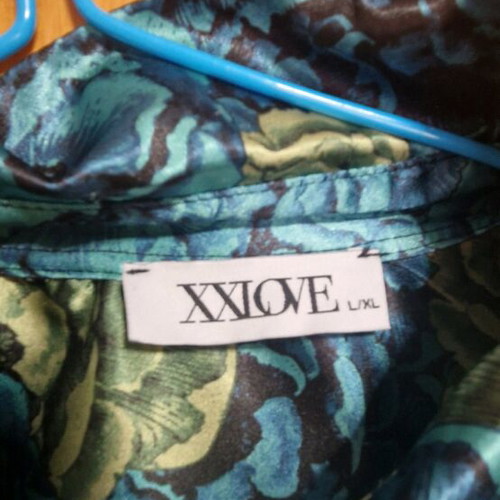 XXLoVe shirt green with satin weave like new