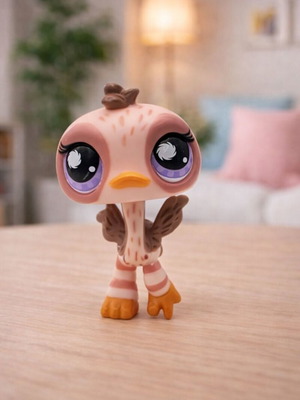Littlest Pet Shop LPS Pink Tan Ostrich 945 used