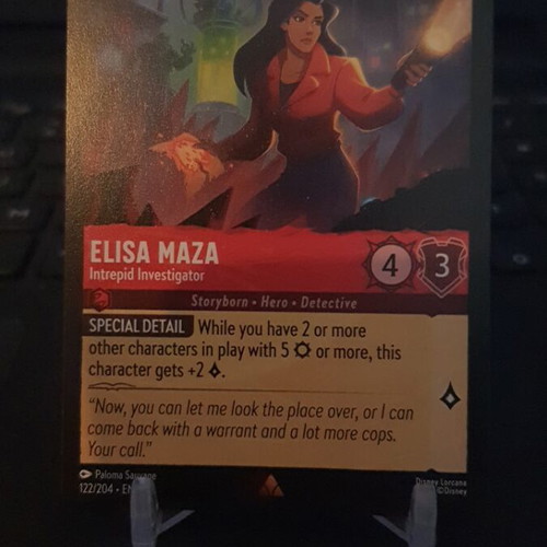 Elisa Maza Intrepid Investigator 122/204 Whispers in the Well Lorcana TCG like new