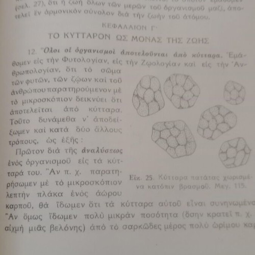 Stoicheia Genikis Viologias textbook used, 1940 OESV edition
