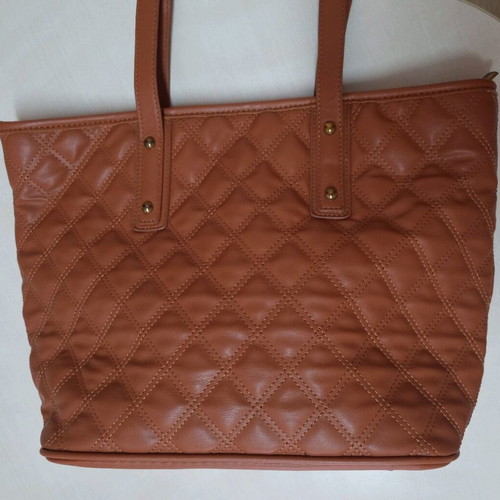 Nora's Quilted Shoulder Bag Light Brown Like New