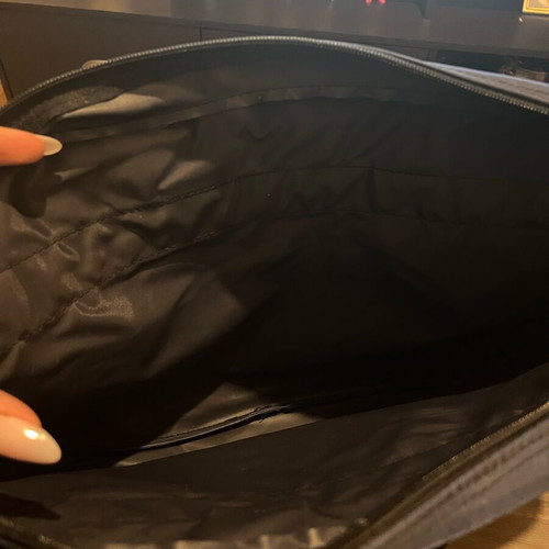 Laptop carrying bag used, dark blue