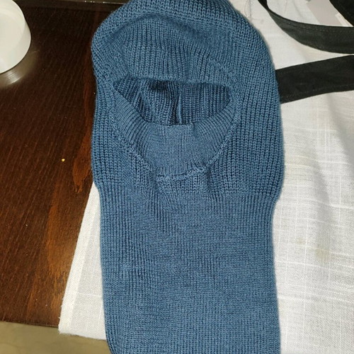 Blue full face mask for police or military, new size L