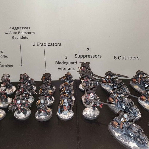 Raven Guard Warhammer 40K Space Marines army set