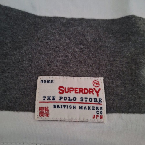 Superdry striped men's polo size Medium like new