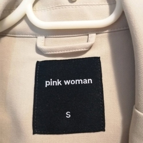 Pink Woman women's jacket new, beige, loose fit with belt