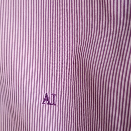 Artisti Italiani men's striped purple white shirt XXL like new