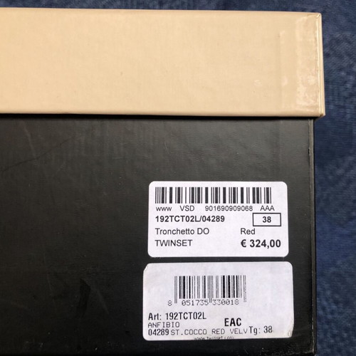 Twinset Milano Leather Combat Boots new, women's size 38