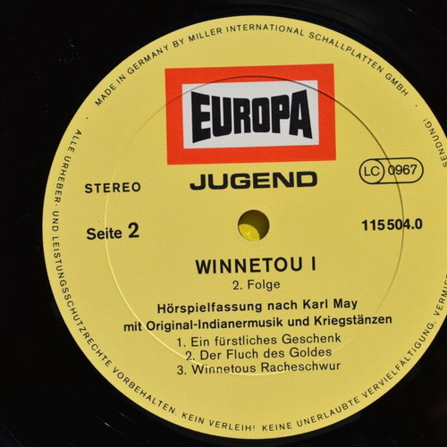 Winnetou 1 Episode 2/3 LP used, German