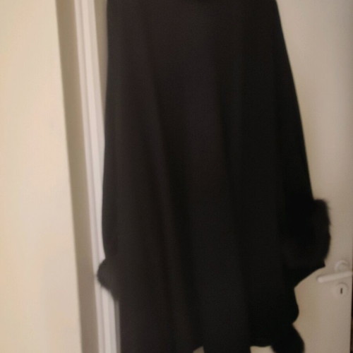 Evening long black cape like new, one size