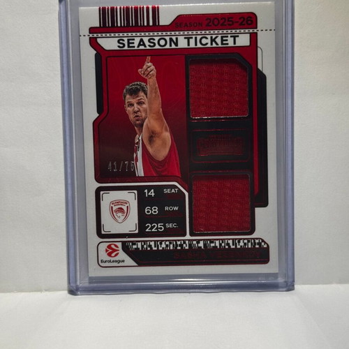 2025-26 Panini Contenders Euroleague Sasha Vezenkov Patch new