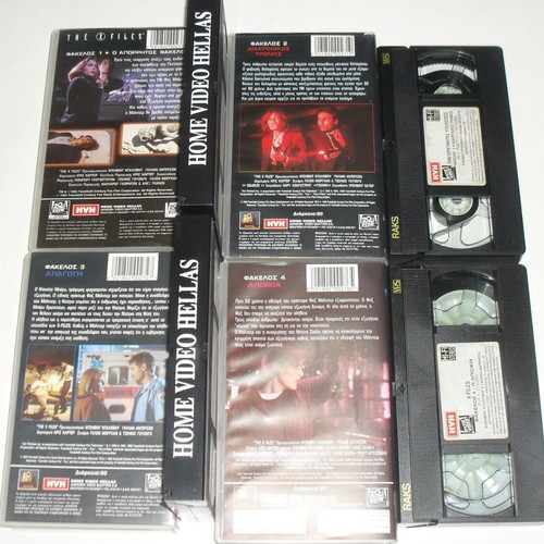 X-FILES 4 VHS video cassettes like new with subtitles