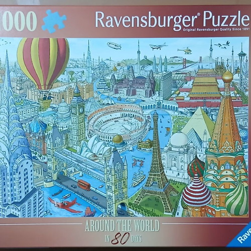 Ravensburger Puzzle 1000 Pieces Around the World in 80 Days used
