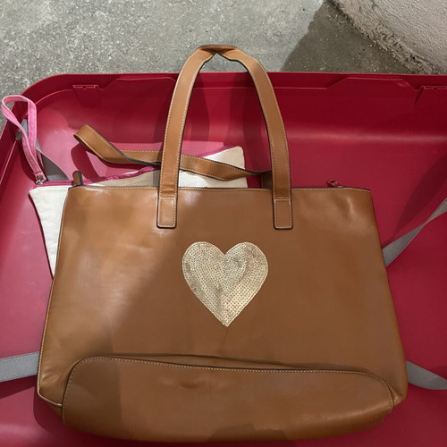 Moschino shopper tote bag like new, brown tabac