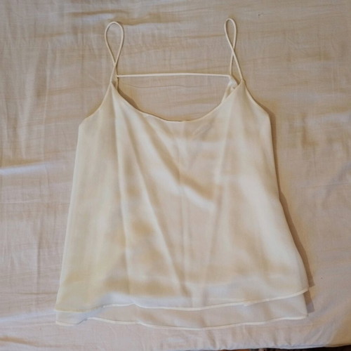 Pull and Bear white see through strap top new, size Large