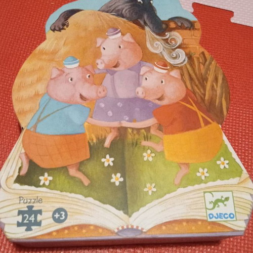 Djeco puzzle 24 pieces new, 3 little pigs