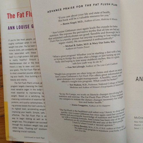 Fat Flush Plan book like new, Ann Louise Gittleman, English