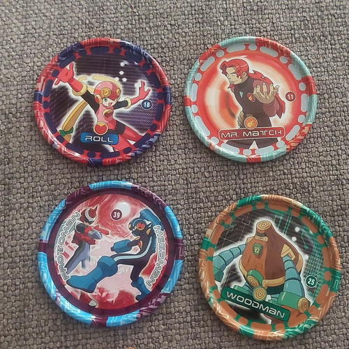 Megaman NT Warrior metal tazos set of 8