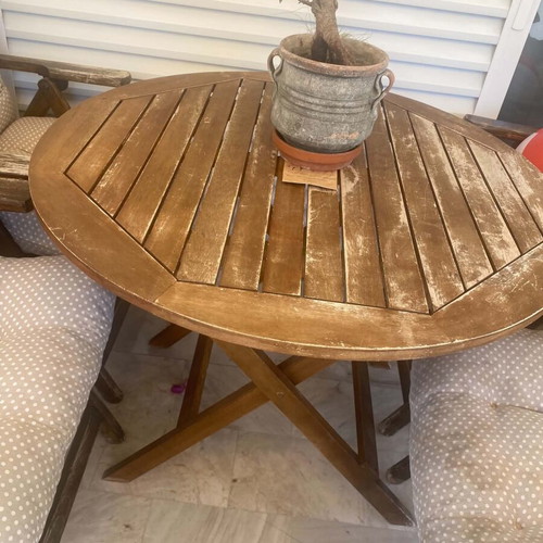 Folding Balcony Table wooden used