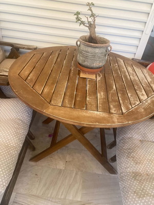 Folding Balcony Table wooden used