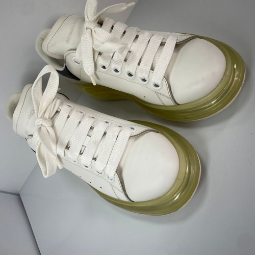 Alexander McQueen Oversized Sneakers Size 37 Like New, White Leather