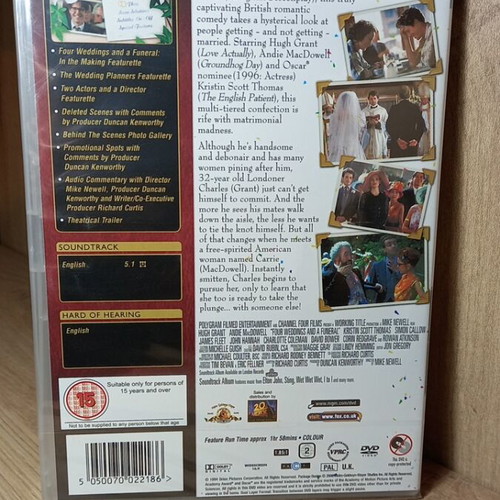 Four Weddings & A Funeral DVD new, English subtitles