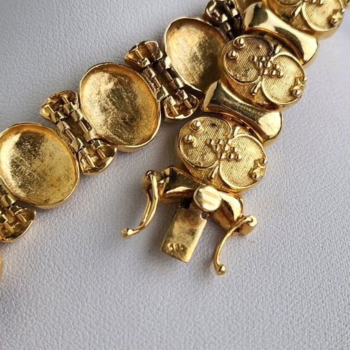 Gold bracelet 14 carat used, length 18.5cm