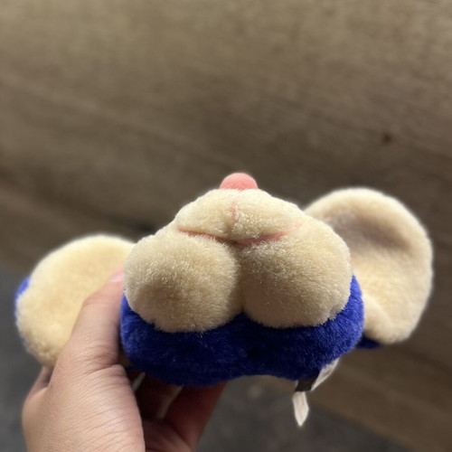 90s plush toy with zipper and keyring