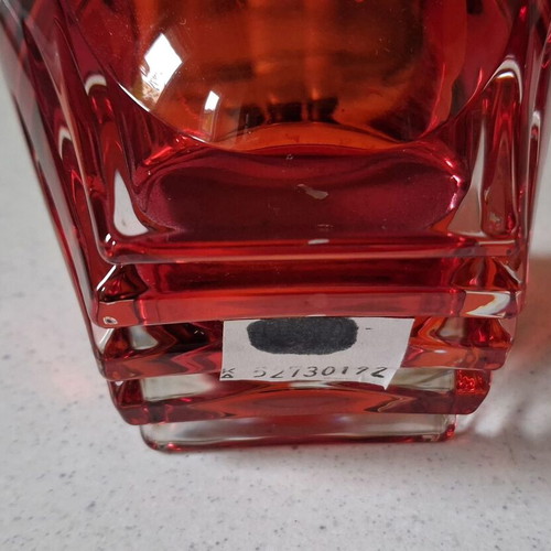 Nachtmann Ruby Red crystal candle holder like new