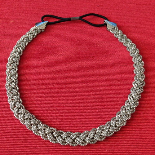 Metal hair clip like new with braid design