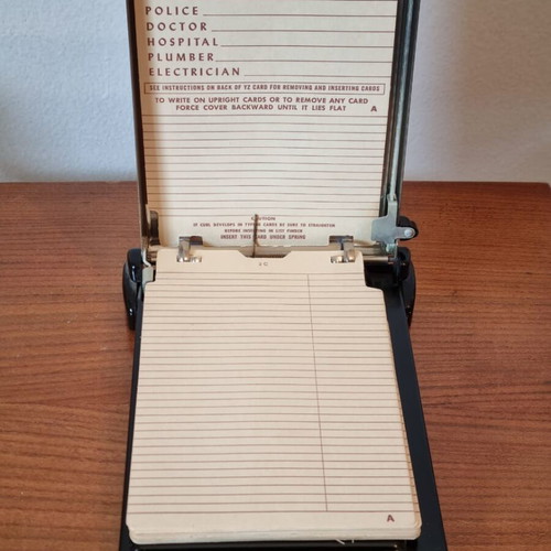 Vintage Bates List Finder Cavalier model phone address book desk