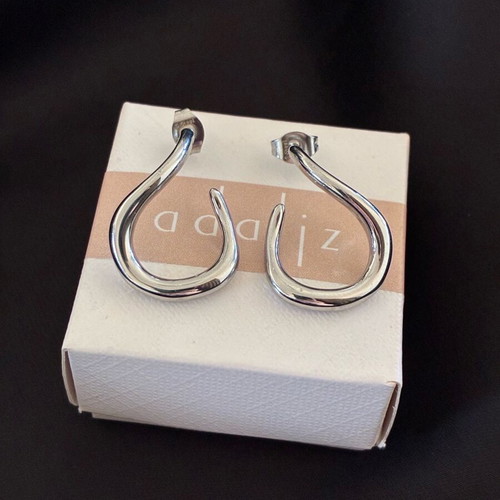 Adaliz stainless steel earrings new, silver
