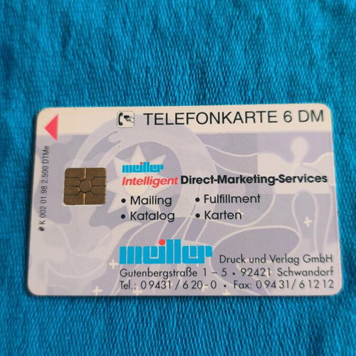German phone card used
