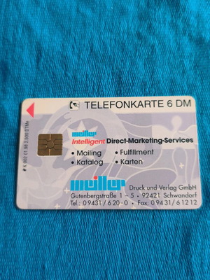 German phone card used