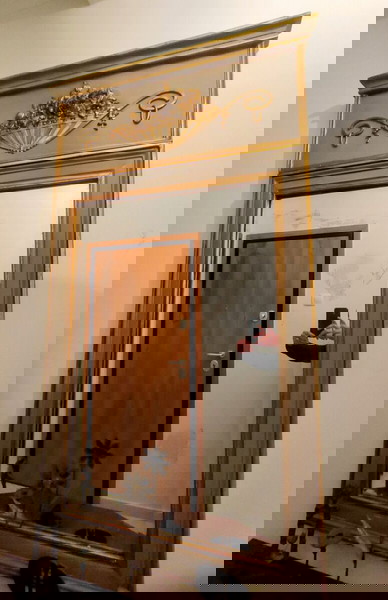 Trumeau Mirror, Αυθεντικός Γαλλικός Γαλάζιος Καθρέπτης 18ου αιώνα