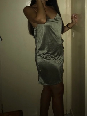 Zara dress used, green, size M