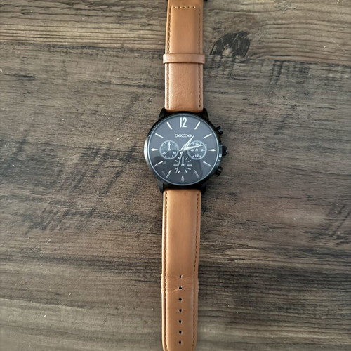 Oozoo men's watch used with black and brown strap