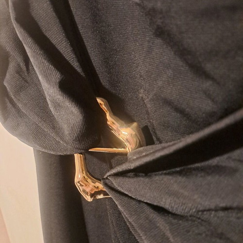 Black midi dress Sinsay with gold detail new