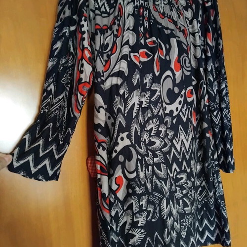 Long-sleeve blouse black and white like new XXL