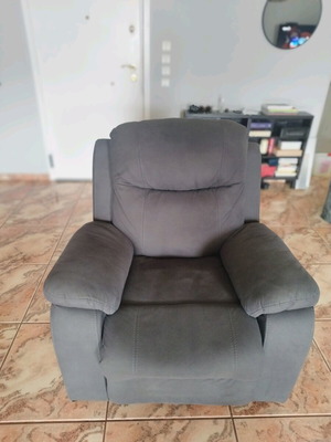 Πολυθρόνα ανακλινόμενη recliner σαν καινούργια, γκρι