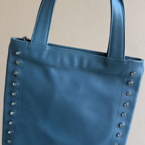 Versace women's summer handbag turquoise with crystals like new