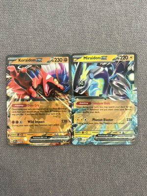 Pokemon TCG Scarlet & Violet Promo Koraidon & Miraidon ex κάρτες σαν καινούργιο