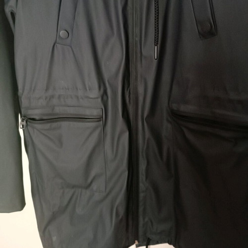 Long Black Jacket New, Size L, Waterproof Unisex